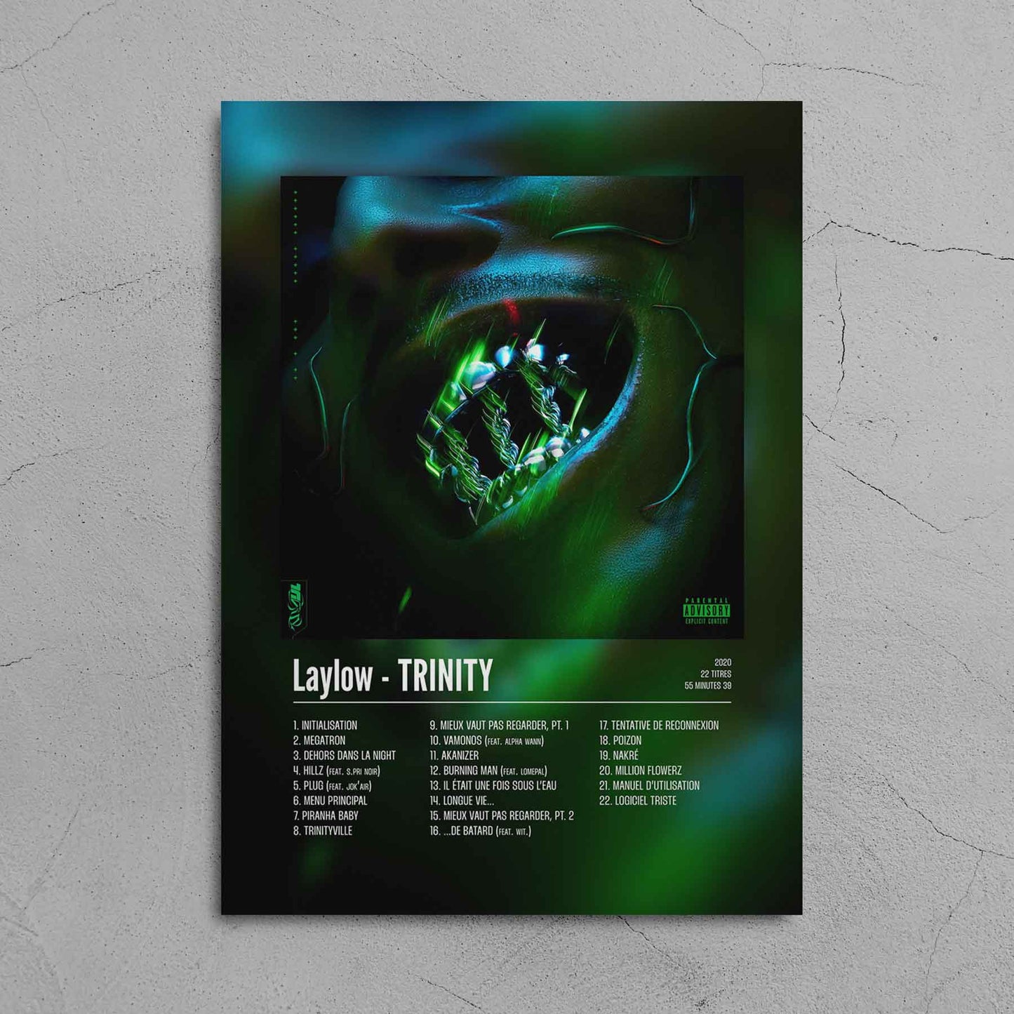 Poster Laylow - TRINITY - Top Frame